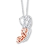 Thumbnail Image 3 of Dog Necklace 1/8 ct tw Diamonds Sterling Silver/10K gold