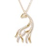 Thumbnail Image 0 of Giraffe Necklace 1/10 ct tw Diamonds 10K Yellow Gold