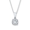 Thumbnail Image 1 of Diamond Necklace 1/3 ct tw Round 10K White Gold