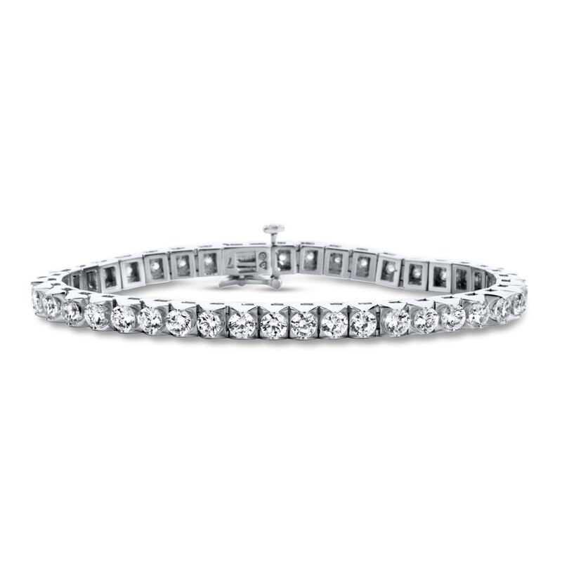 Main Image 1 of Diamond Tennis Bracelet 6 ct tw Round 14K White Gold