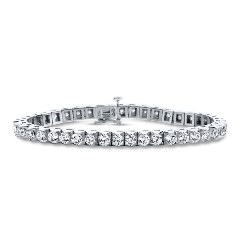 Diamond Bracelet 6 ct tw Round 14K White Gold