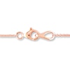 Thumbnail Image 2 of Diamond Flower Necklace 1/3 ct tw Round 14K Rose Gold