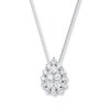 Thumbnail Image 1 of Diamond Necklace 3/4 ct tw Round 14K White Gold
