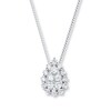 Thumbnail Image 0 of Diamond Necklace 3/4 ct tw Round 14K White Gold