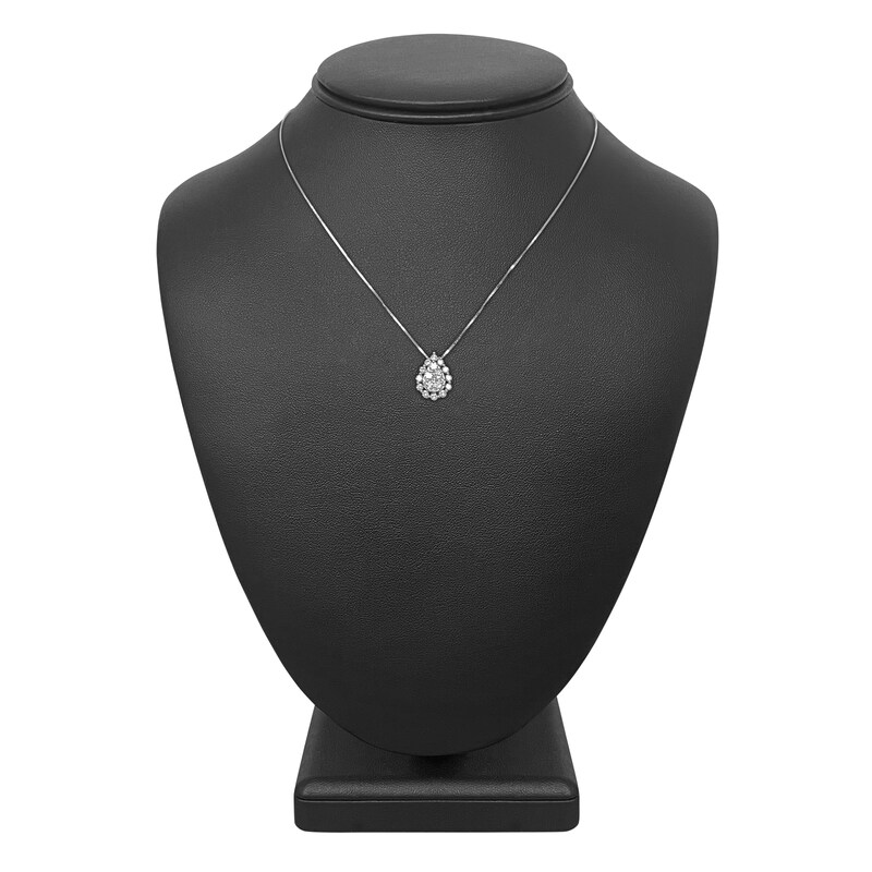 Diamond Necklace 3/4 ct tw Round 14K White Gold