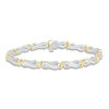 Thumbnail Image 0 of Diamond Bracelet 1 ct tw Round/Baguette 10K Two-Tone Gold