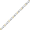 Thumbnail Image 2 of Diamond Bracelet 1 ct tw Round/Baguette 10K Two-Tone Gold