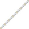 Thumbnail Image 1 of Diamond Bracelet 1 ct tw Round/Baguette 10K Two-Tone Gold