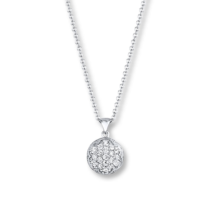 Main Image 1 of Tacori Diamond Necklace 1/3 ct tw Round-cut Sterling Silver