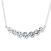 Thumbnail Image 4 of Diamond Necklace 1 ct tw Round 14K White Gold