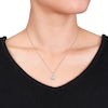 Thumbnail Image 2 of Diamond Heart Necklace 1/4 ct tw Round 10K White Gold