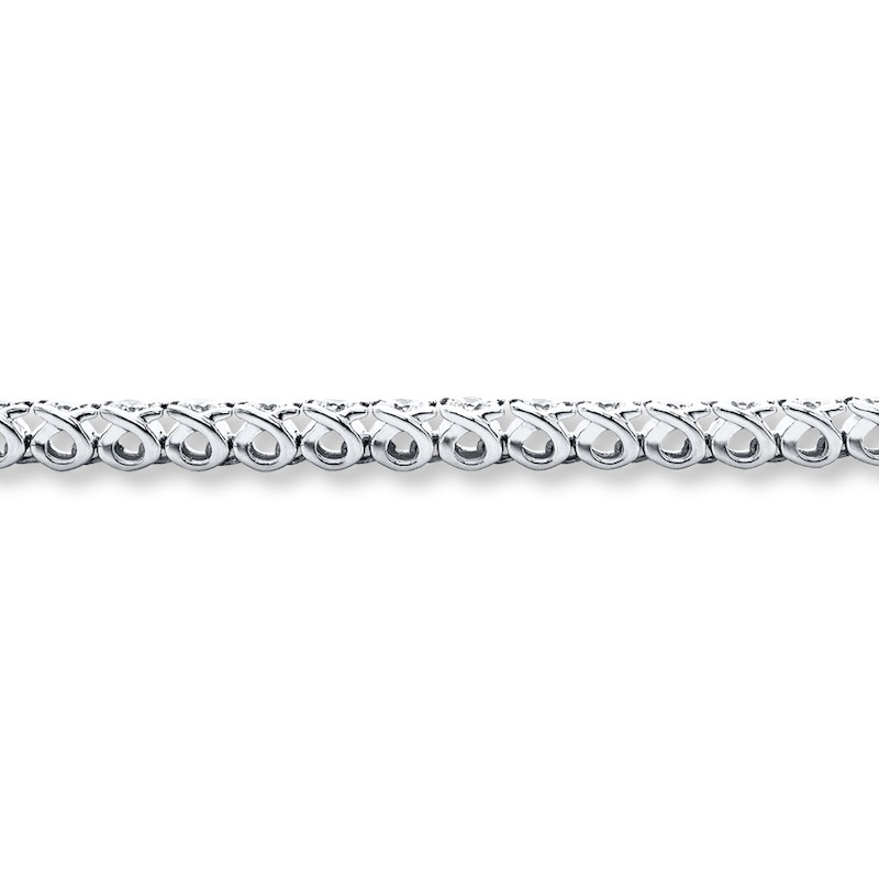 Main Image 2 of Diamond Tennis Bracelet 2 ct tw Round 14K White Gold 7"