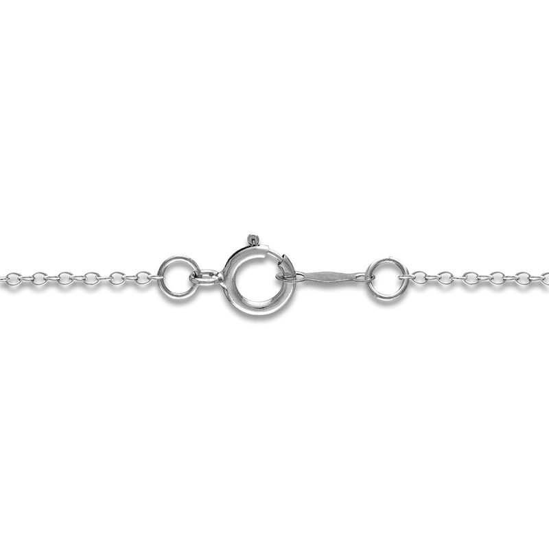 Main Image 2 of Diamond Cross Necklace 3/4 ct tw Round 14K White Gold