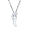 Thumbnail Image 2 of Diamond Heart Necklace 1/4 ct tw Round 10K White Gold