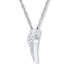 Thumbnail Image 1 of Diamond Heart Necklace 1/4 ct tw Round 10K White Gold