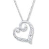 Thumbnail Image 0 of Diamond Heart Necklace 1/5 ct tw Round Sterling Silver