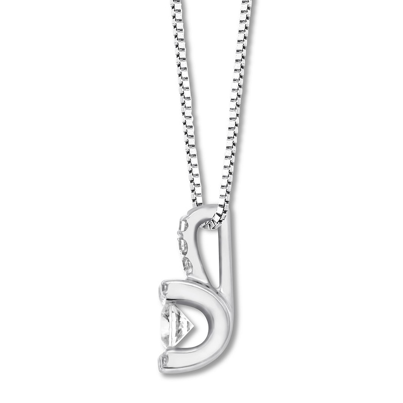 Main Image 2 of Diamond Necklace 1/3 carat tw Round 14K White Gold