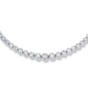 Thumbnail Image 0 of Diamond Tennis Necklace 15 ct tw Round 14K White Gold 16"