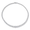 Thumbnail Image 1 of Diamond Tennis Necklace 15 ct tw Round 14K White Gold 16"