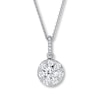 Thumbnail Image 0 of Diamond Necklace 1-1/2 ct tw Round 14K White Gold