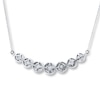Thumbnail Image 3 of Diamond Necklace 1 ct tw Round-cut 14K White Gold