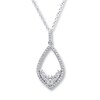 Thumbnail Image 0 of Diamond Necklace 1-1/2 ct tw Round 14K White Gold