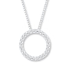 Thumbnail Image 1 of Diamond Circle Necklace 1 ct tw Round 14K White Gold
