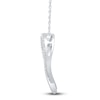 Thumbnail Image 3 of Diamond Heart Necklace 1/4 ct tw Round 10K White Gold