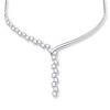 Thumbnail Image 1 of Diamond Lariat Necklace 3 ct tw Round 14K White Gold