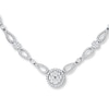 Thumbnail Image 0 of Diamond Necklace 3-1/2 ct tw Round 14K White Gold