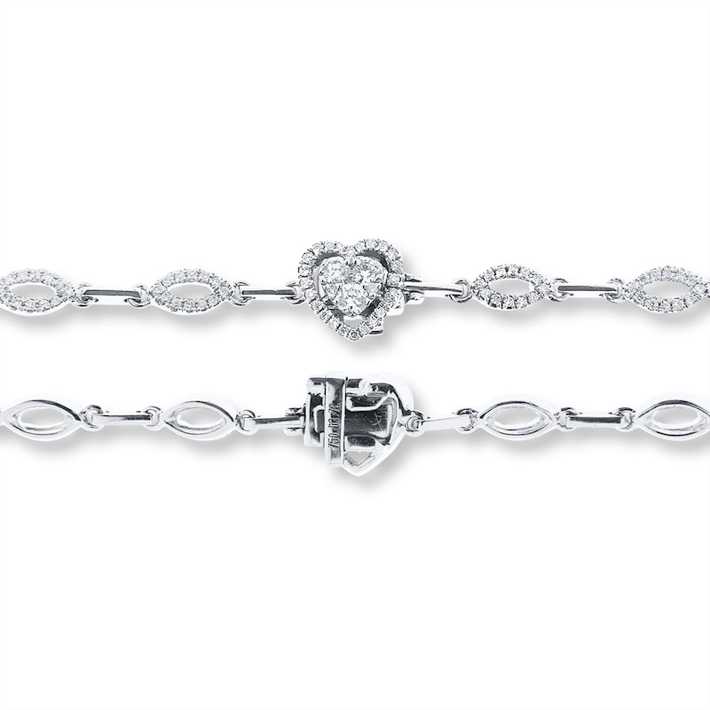 Main Image 3 of Diamond Necklace 3-3/4 ct tw Round 14K White Gold