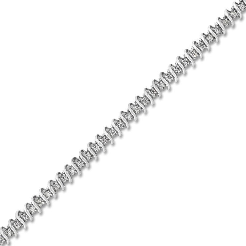 Main Image 2 of Diamond Tennis Bracelet 3 ct tw Round 14K White Gold