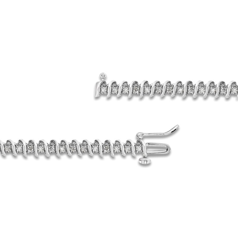 Main Image 3 of Diamond Tennis Bracelet 3 ct tw Round 14K White Gold