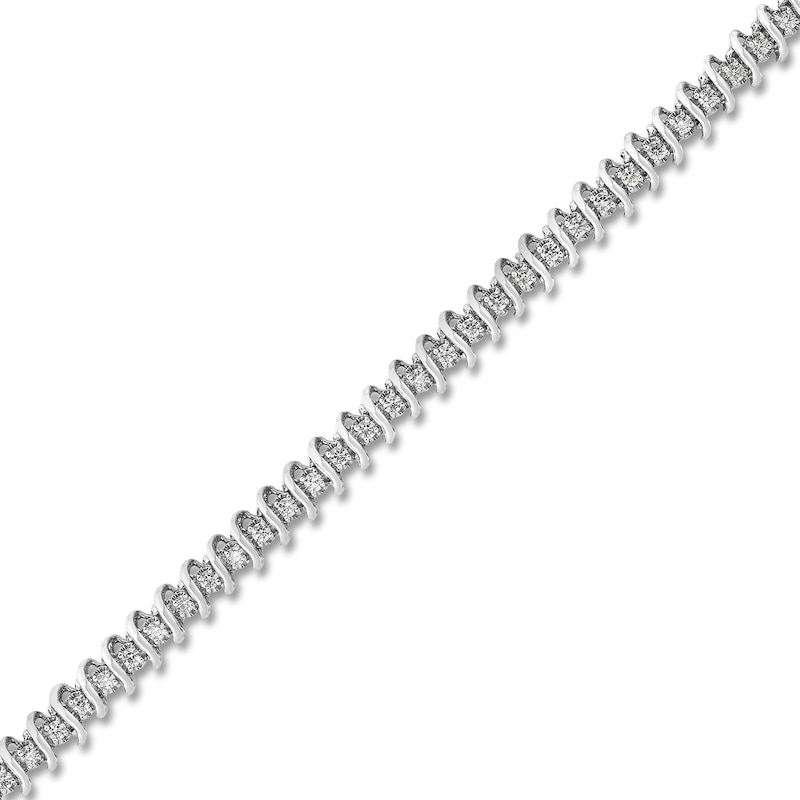 Main Image 2 of Diamond Tennis Bracelet 5 ct tw Round 14K White Gold