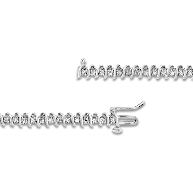 Main Image 3 of Diamond Tennis Bracelet 5 ct tw Round 14K White Gold
