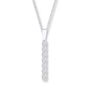 Thumbnail Image 0 of Diamond Bar Necklace 1/2 ct tw Round 14K White Gold