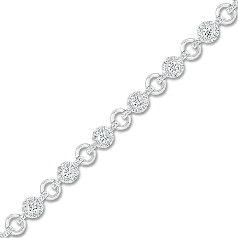 Main Image 2 of Diamond Bracelet 2-1/2 ct tw Round 14K White Gold
