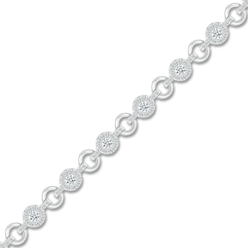 Diamond Bracelet 2-1/2 ct tw Round 14K White Gold