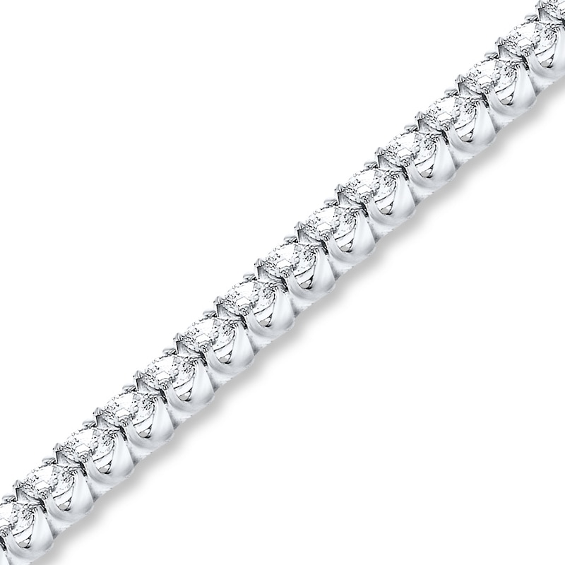 Diamond Bracelet 4 ct tw Round 14K White Gold