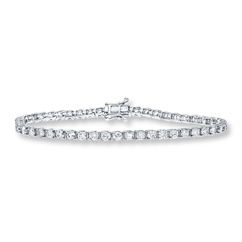 Diamond Tennis Bracelet 5 ct tw Round 14K White Gold