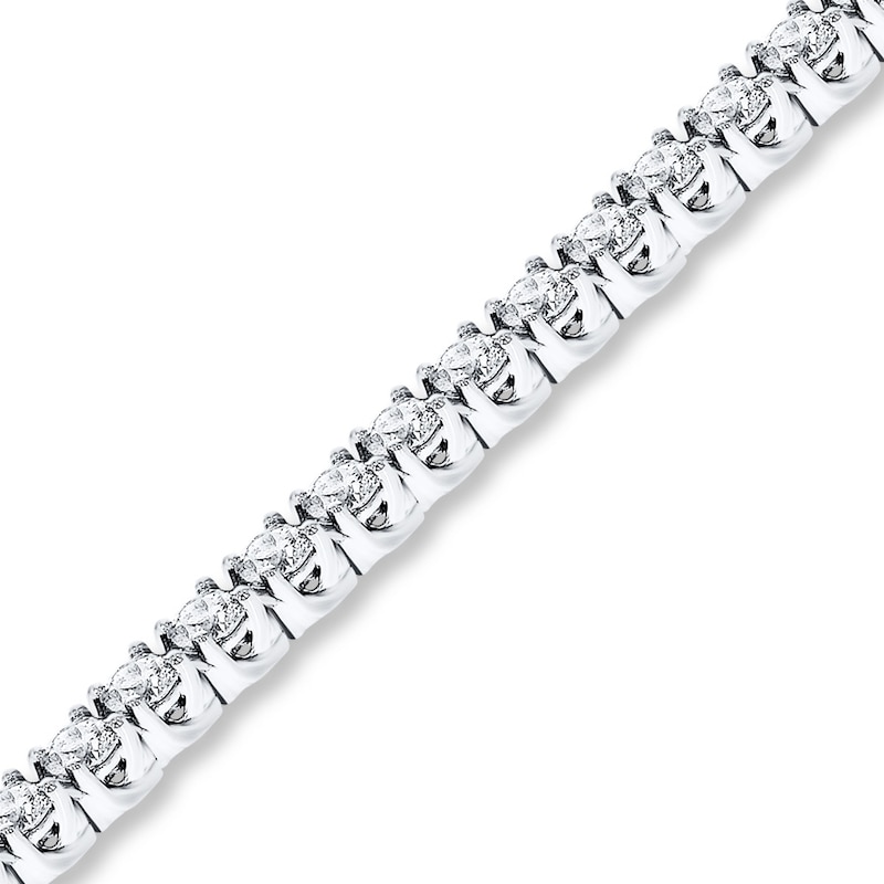 Main Image 2 of Diamond Tennis Bracelet 5 ct tw Round 14K White Gold