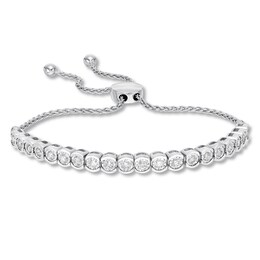 Diamond Bolo Bracelet 1 carat tw Round-cut Sterling Silver