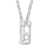 Thumbnail Image 1 of Diamond Initial Z Necklace 1/20 ct tw Round 10K White Gold