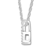Thumbnail Image 2 of Diamond Initial X Necklace 1/20 ct tw Round 10K White Gold