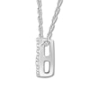 Thumbnail Image 2 of Diamond Initial W Necklace 1/20 ct tw Round 10K White Gold