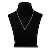 Thumbnail Image 3 of Diamond Initial V Necklace 1/20 ct tw Round 10K White Gold