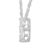 Thumbnail Image 1 of Diamond Initial S Necklace 1/20 ct tw Round 10K White Gold