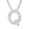 Thumbnail Image 0 of Diamond Initial Q Necklace 1/20 ct tw Round 10K White Gold