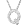 Thumbnail Image 1 of Diamond Initial Q Necklace 1/20 ct tw Round 10K White Gold