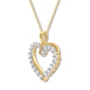 Thumbnail Image 1 of Diamond Heart Necklace 1 ct tw Round 14K Yellow Gold